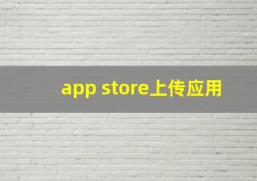 app store上传应用